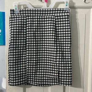 Black and white Plaid skirt